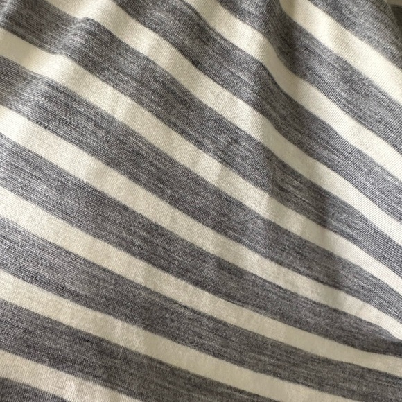 Icebreaker Pizzario Women's Gray White Stripe Short Summer Dress Tie Waist M - Picture 14 of 15